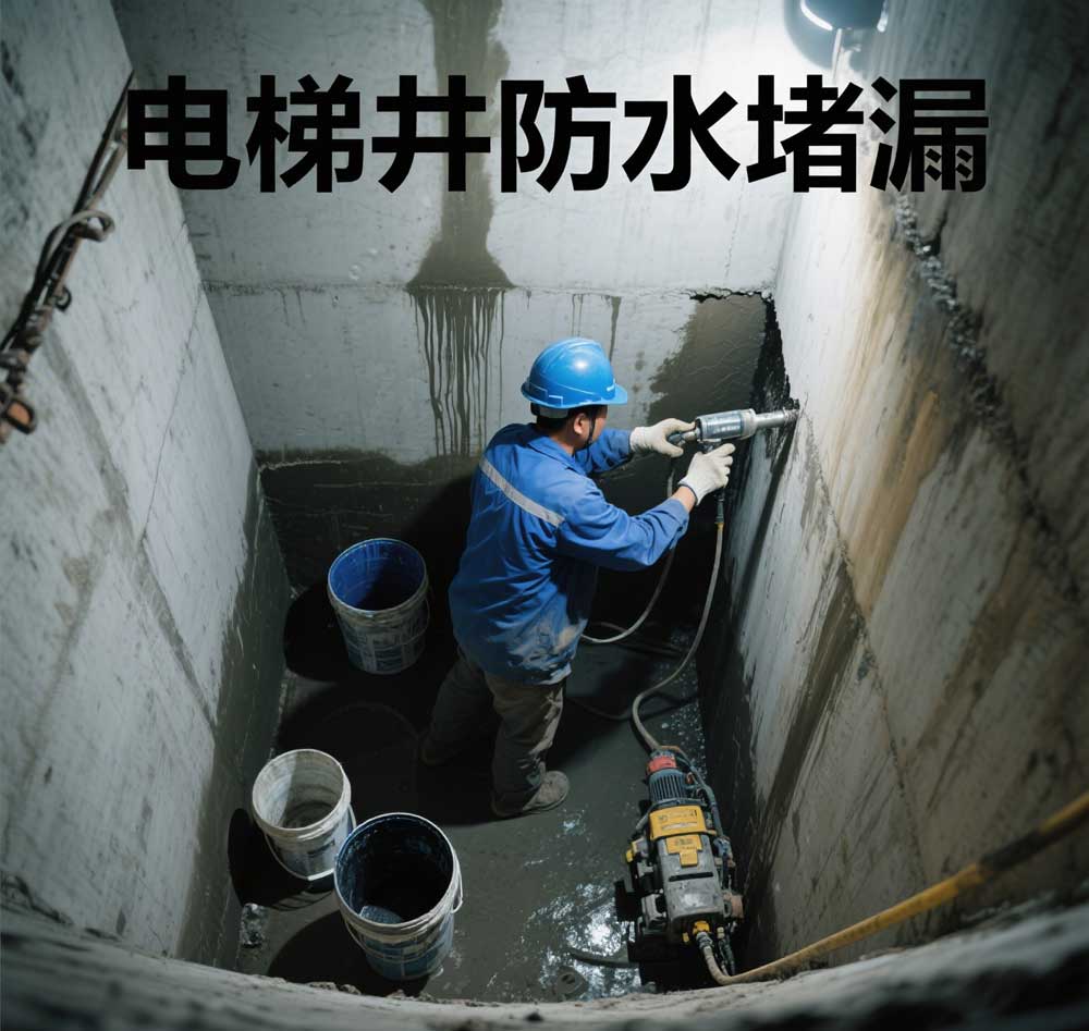电梯井防水堵漏，北京专业电梯井漏水维修公司